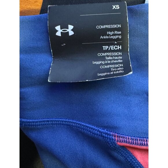 Under Armour Project Rock HeatGear Compression Ankle Leggings Blue Women's XS - Picture 4 of 7